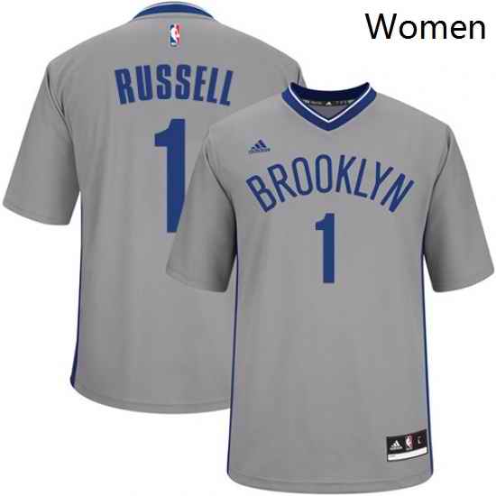 Womens Adidas Brooklyn Nets 1 DAngelo Russell Swingman Gray Alternate NBA Jersey